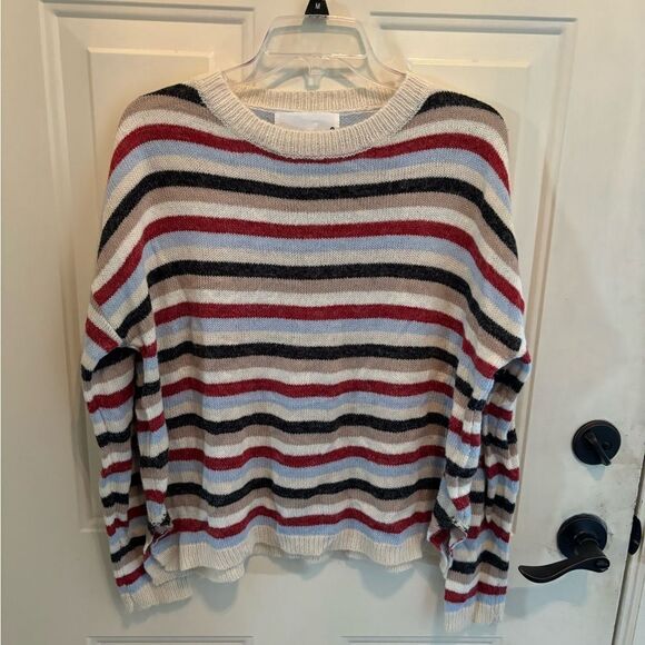 Newbury Kustom Striped Knit Pullover Sweater size M - Picture 2 of 5
